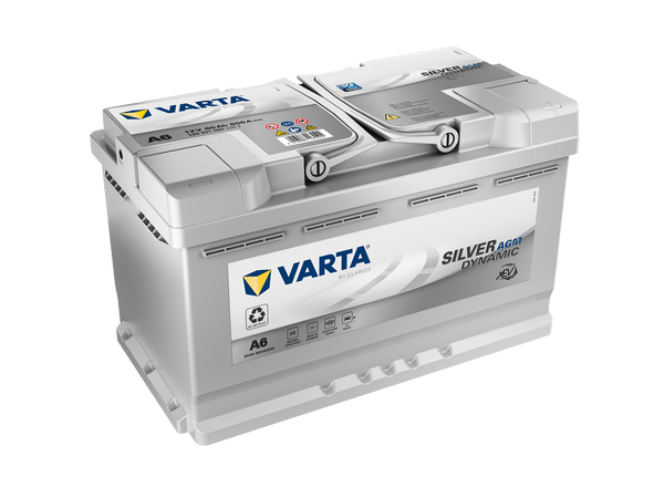 Varta A6 Silver Dynamic AGM 12V 80Ah 800A/EN ersetzt Varta F21 Autobatterie