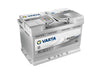 Autobatterie Varta Silver Dynamic AGM xEV Start Stop A7 12V 70Ah 570901076J382 Seite links