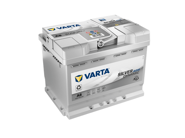 Varta A8 Silver Dynamic AGM 12V 60Ah 680A/EN ersetzt Varta D52 Autobatterie