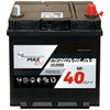 Bordnetzbatterie SilverMax EV A40-03 12V 40Ah Front