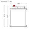 Bordnetzbatterie SilverMax EV A40-03 12V 40Ah technische Zeichnung Seite