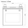 Bordnetzbatterie SilverMax EV A40-13 12V 40Ah technische Zeichnung Front