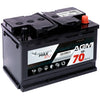 Bordnetzbatterie SilverMax EV AGM 12V 70Ah Seite links