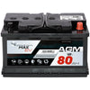 Bordnetzbatterie SilverMax EV AGM 12V 80Ah Front