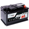 Bordnetzbatterie SilverMax EV AGM 12V 80Ah Seite links