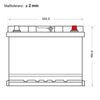 Bordnetzbatterie SilverMax EV GEL 12V 45Ah technische Zeichnung Front