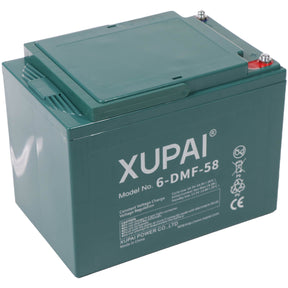 Kabinenroller Elektrofahrzeug Batterie XUPAI 6-DMF-58 AGM 12V 58Ah Seite links