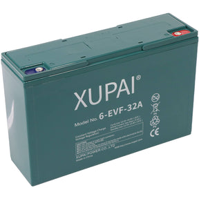 Kabinenroller Elektrofahrzeug Batterie XUPAI 6-EVF-32A AGM 12V 32Ah Seite links