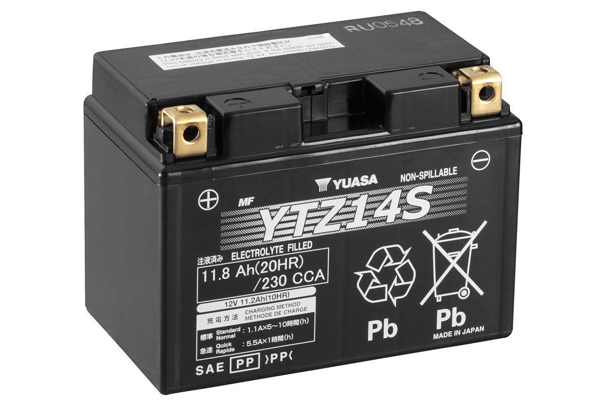 AGM Motorradbatterie YUASA YTZ14S 511902 12V 11Ah Front