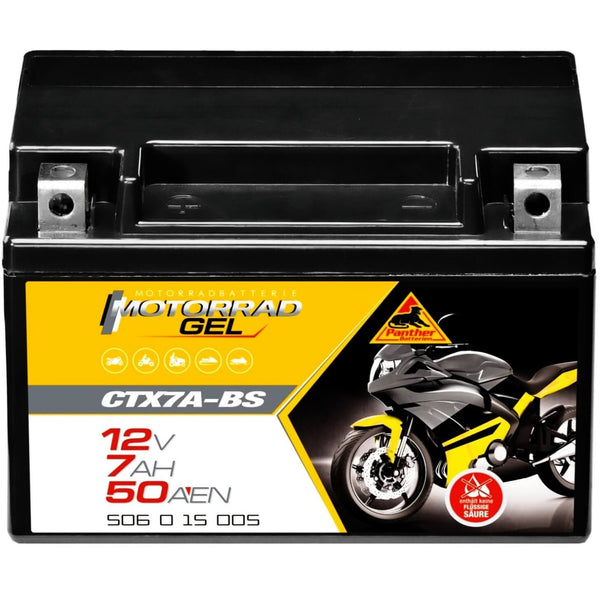 Panther Motorrad CTX7A-BS 50615 GEL 12V 7Ah 50A/EN Motorradbatterie