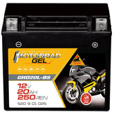 Motorradbatterie Panther GEL GHD20L-BS 52001 12V 20Ah Front