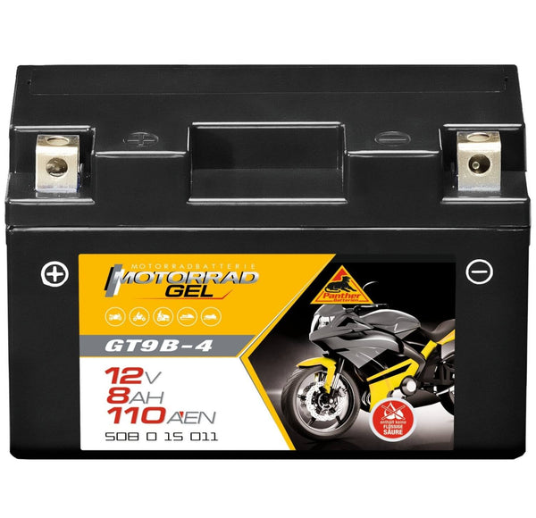 Panther Motorrad GT9B-4 50815 GEL 12V 8Ah 110A/EN Motorradbatterie