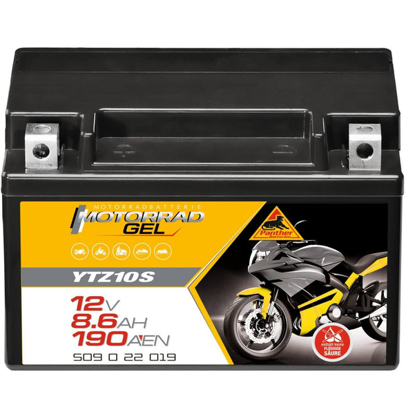 Panther Motorrad YTZ10S 50922 GEL 12V 8.6Ah 190A/EN Motorradbatterie