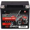 Motorradbatterie BlackMax Motorsport GEL HD14HL-BS 12V 14Ah Front