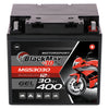 Motorradbatterie BlackMax Motorsport GEL 53030 12V 30Ah Front