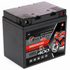 Motorradbatterie BlackMax Motorsport GEL 53030 12V 30Ah Seite links