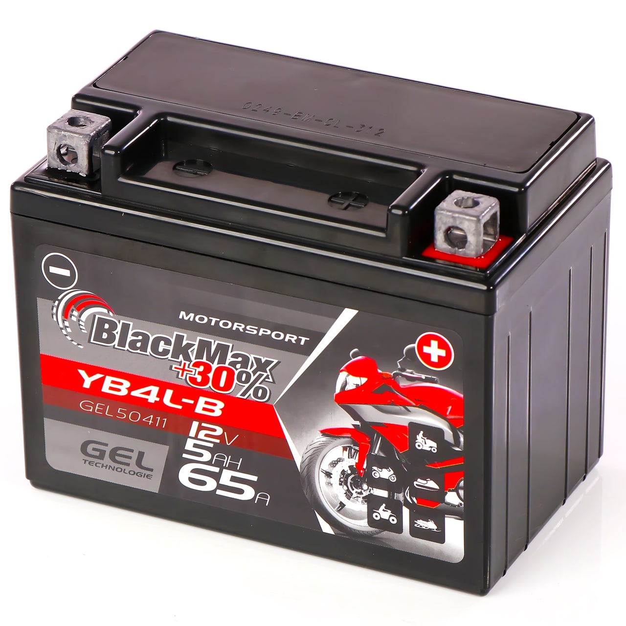 Motorradbatterie Roller Batterie 12V 5Ah GEL YTX5L-BS Akku Quad Moped Mofa  50412