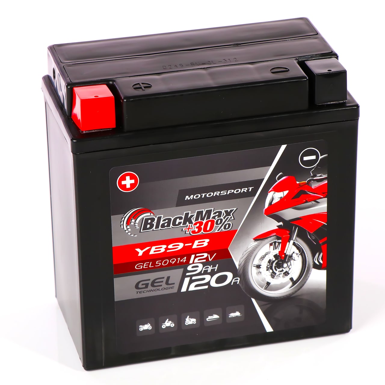 Langzeit Gel Motorradbatterie YT9B-4 9Ah 12V, 29,90 €