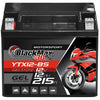 Motorradbatterie BlackMax Motorsport GEL YTX12-BS 51012 12V 12Ah Front