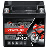 Motorradbatterie BlackMax Motorsport GEL YTX20-BS 52013 12V 20Ah Front