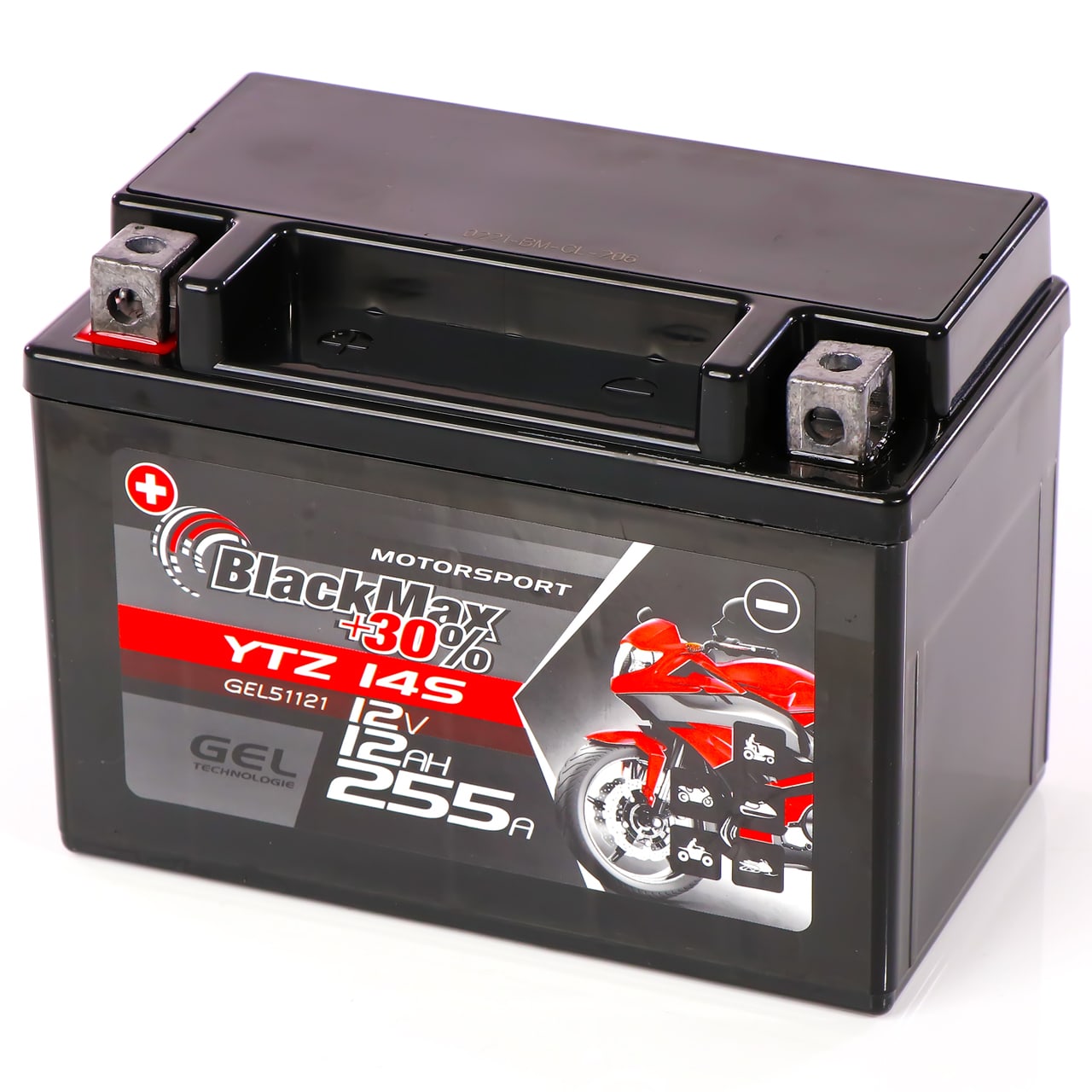 Motorrad Batterie mit Display 12V 12Ah GEL YTZ12S Roller Akku YTZ12-S 51120