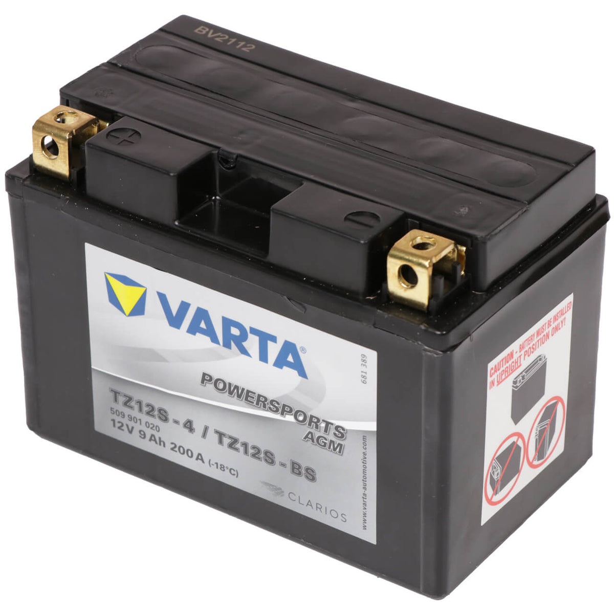 Motorradbatterie Varta Powersports YTZ12S-BS 509901 12V 9Ah Seite rechts