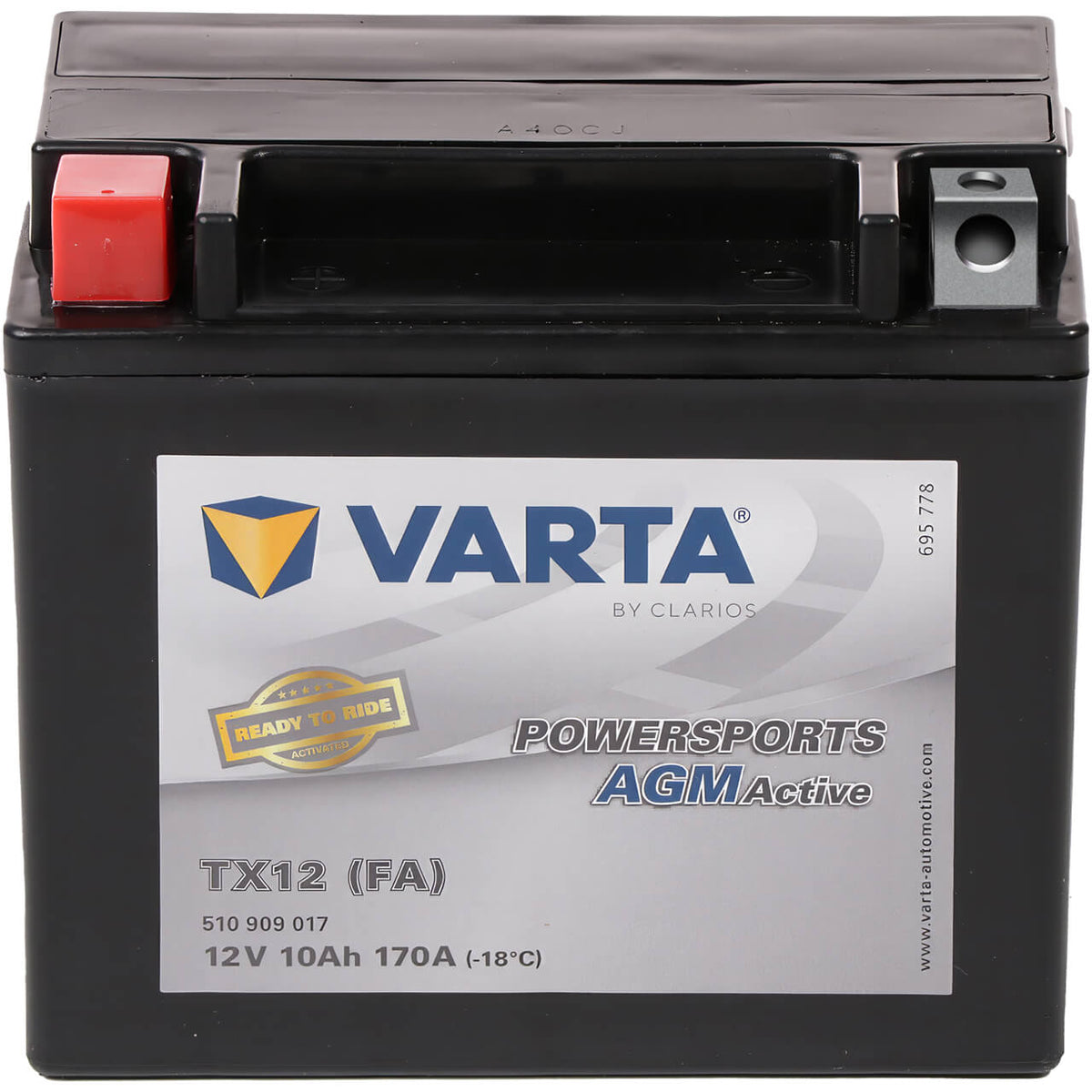 Varta Powersports 510909 AGM 12V 10Ah 170A Motorradbatterie