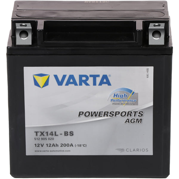 Varta Powersports 512905 AGM 12V 12Ah 200A Motorradbatterie