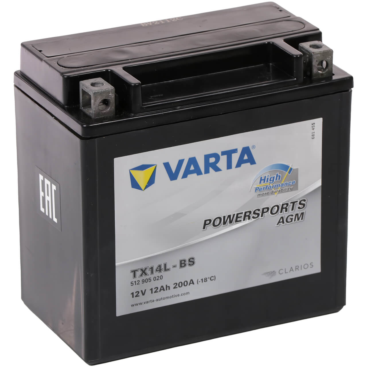 Varta Powersports 512905 AGM 12V 12Ah 200A Motorradbatterie