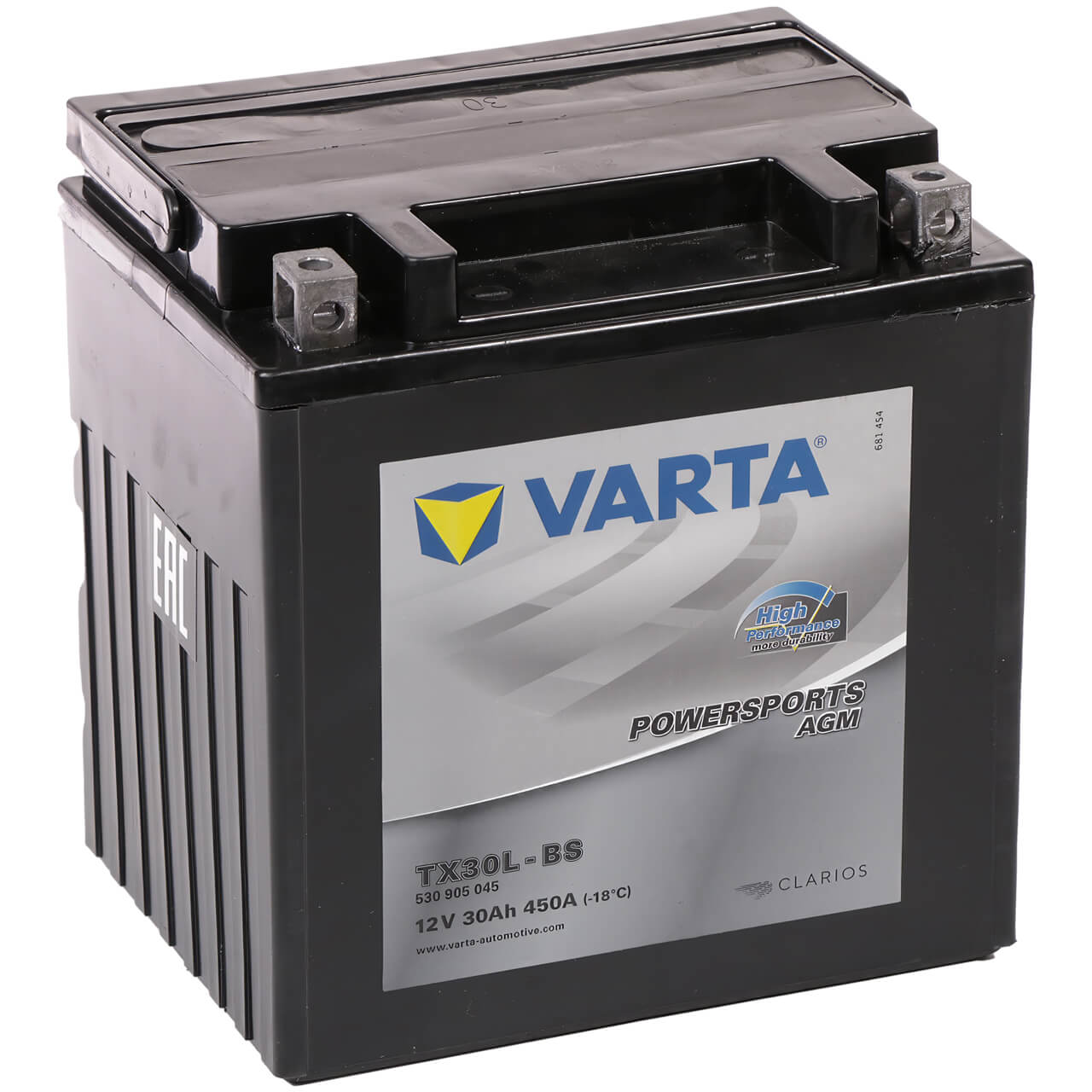 Varta Powersports 530905 AGM 12V 30Ah 450A Motorradbatterie