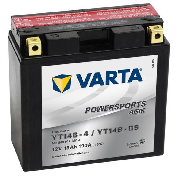 Varta Powersports 512903 AGM 12V 12Ah 190A Motorradbatterie