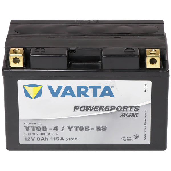 Varta Powersports 509902 AGM 12V 8Ah 115A Motorradbatterie