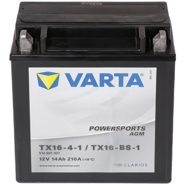 Varta Powersports 514901 AGM 12V 14Ah 210A Motorradbatterie