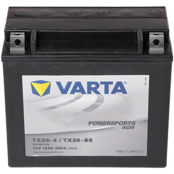 Varta Powersports 518902 AGM 12V 18Ah 250A Motorradbatterie