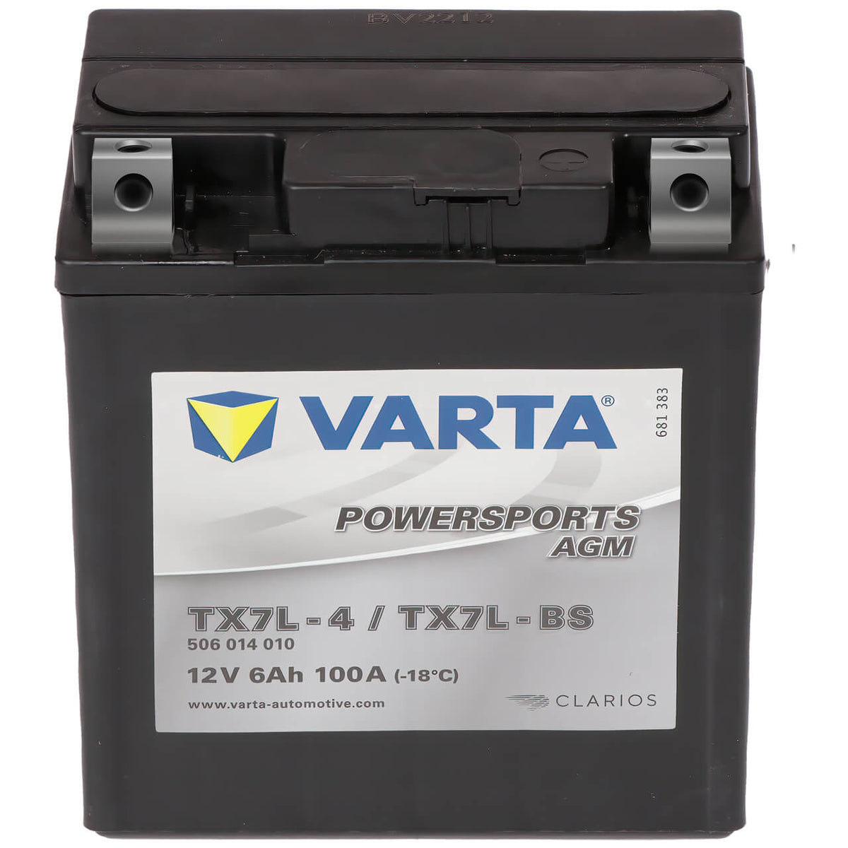 Motorradbatterie Varta Powersports AGM YTX7L-BS 50614 12V 6Ah Front