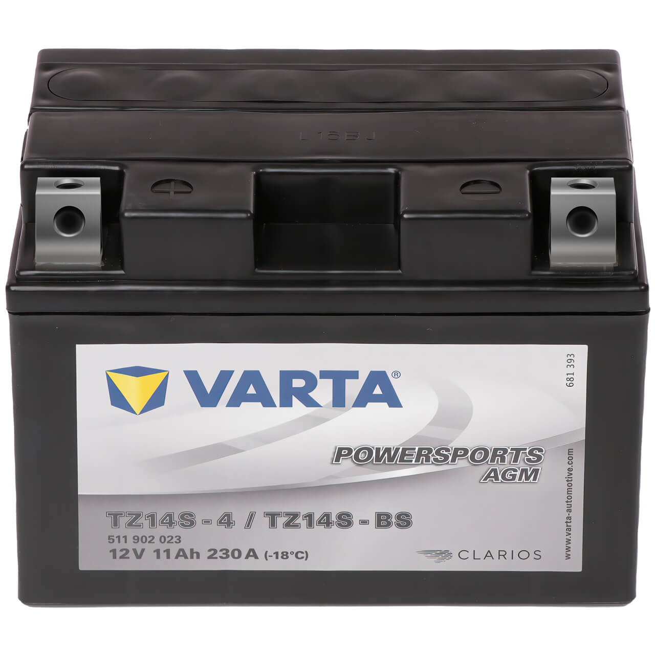 Motorradbatterie Varta Powersports AGM YTZ14S-BS 511902 12V 11Ah Front