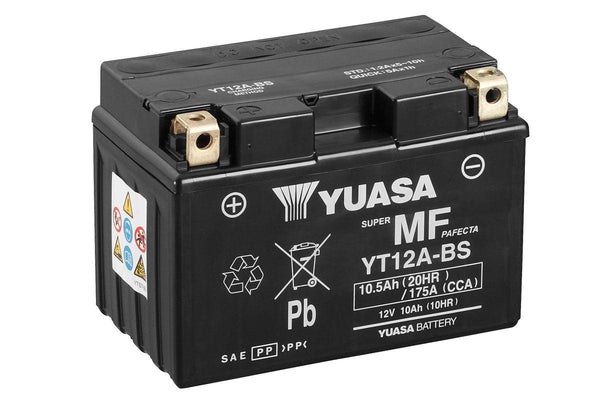 YUASA MF YT12A-BS AGM 12V 10Ah 175A/EN Motorradbatterie