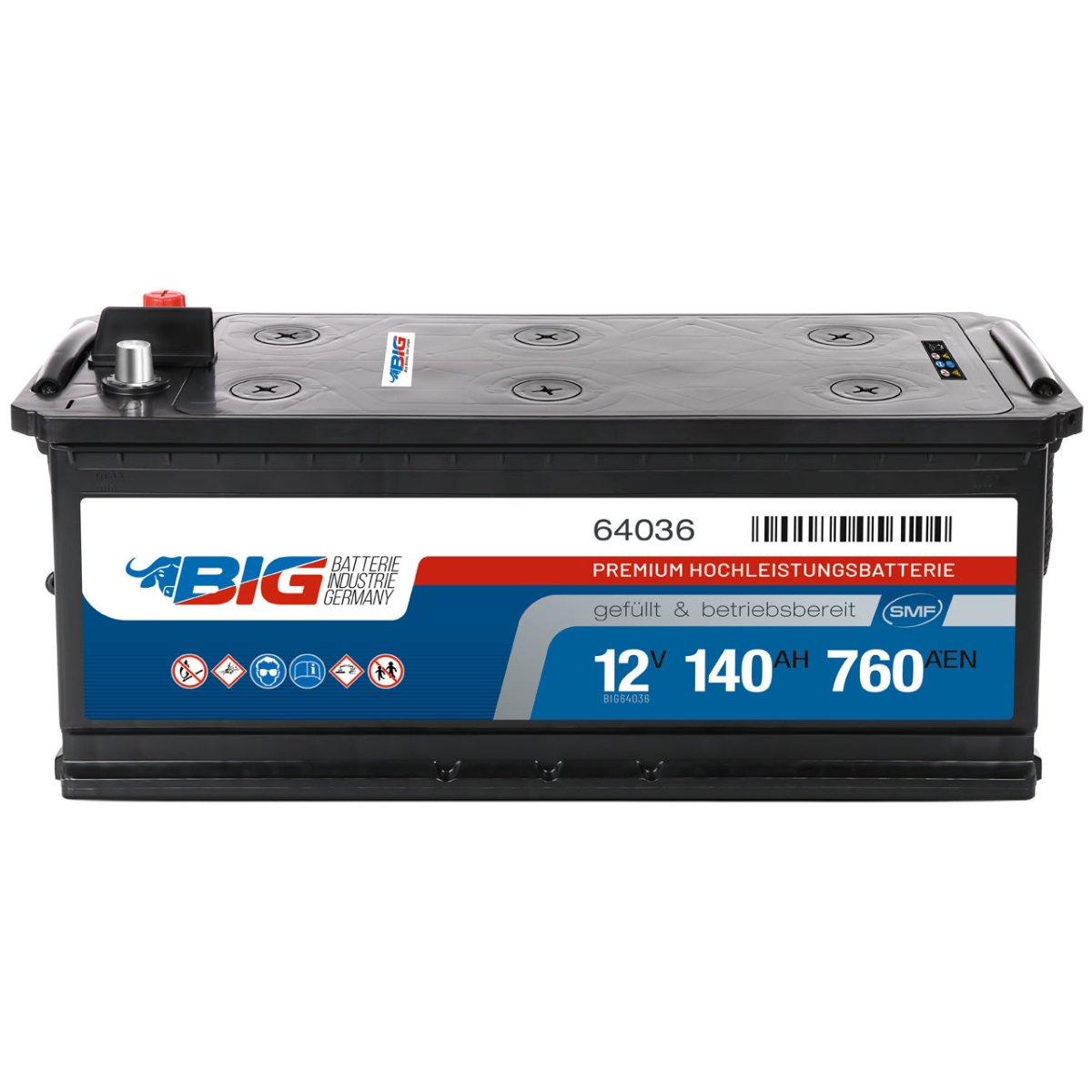 BIG Premium 64036 12V 140Ah 760A/EN Nutzfahrzeugbatterie