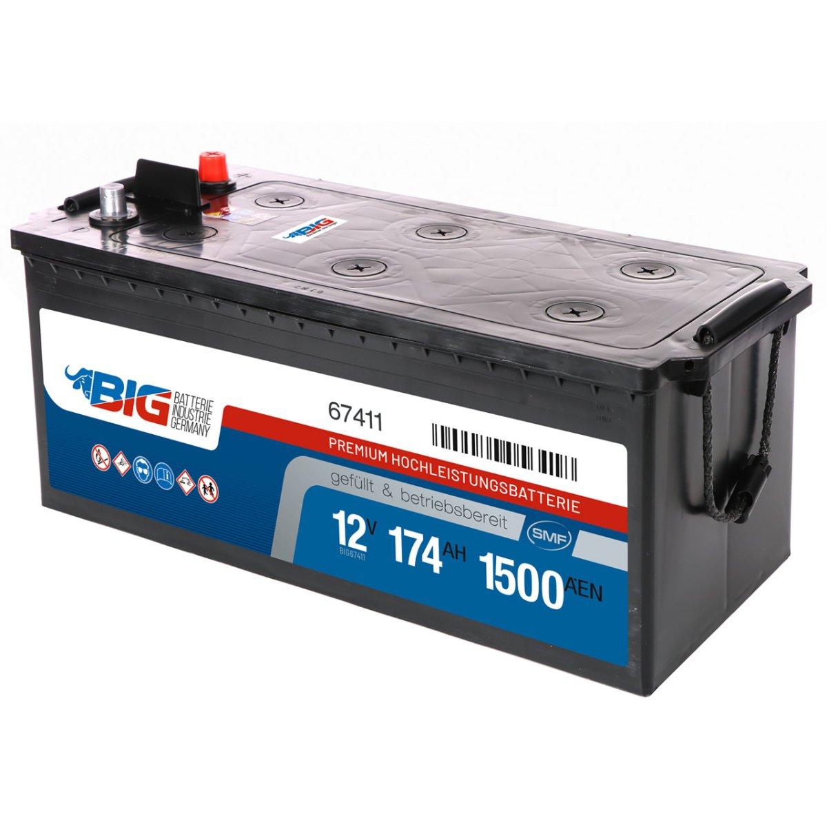 BIG Premium 67411 12V 174Ah 1500A/EN Nutzfahrzeugbatterie