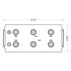 Nutzfahrzeugbatterie BlackMax SHD 12V 190Ah technische Zeichnung oben