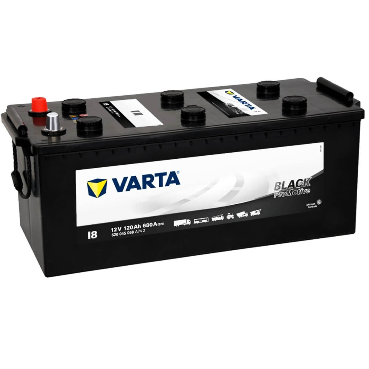 Nutzfahrzeugbatterie Varta Black Promotive I8 12V 120Ah 620045068A742 Seite links