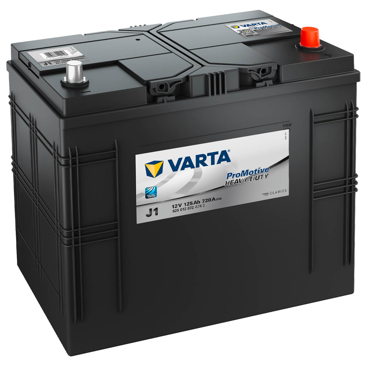 Nutzfahrzeugbatterie Varta Black Promotive J1 12V 125Ah 625012072A742 Seite links