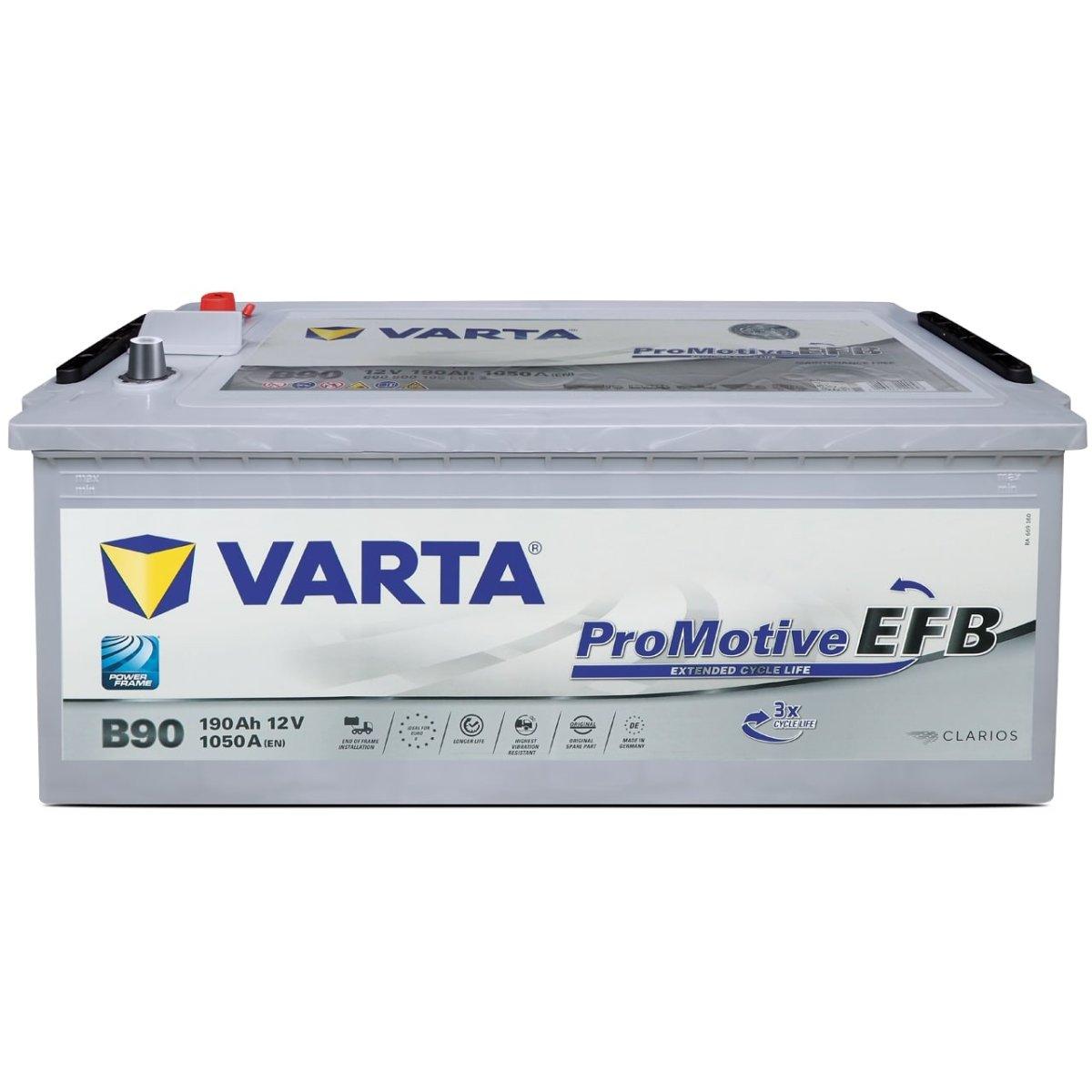 Nutzfahrzeugbatterie Varta Promotive EFB B90 12V 190Ah 690500105E652 Front