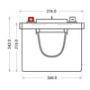 Nutzfahrzeugbatterie Varta Promotive EFB C40 12V 240Ah 740500120E652 technische Zeichnung Seite