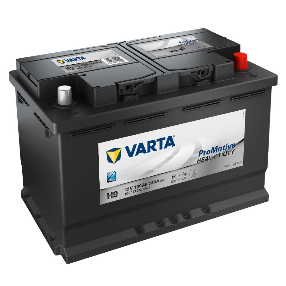 Nutzfahrzeugbatterie Varta Promotive Heavy Duty H9 12V 100Ah 600123072A742 Seite links