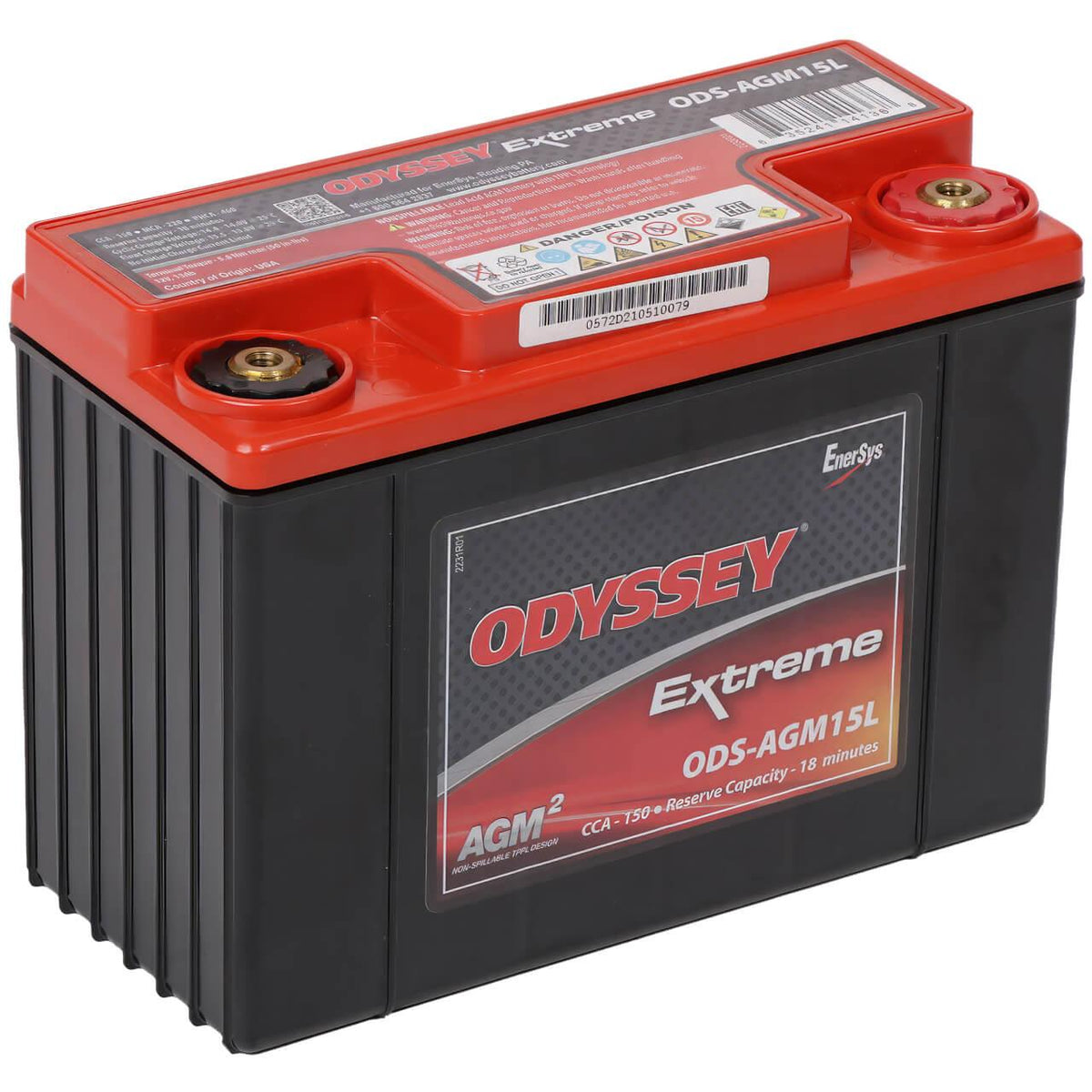 Odyssey Power- und Motorsport ODS-AGM15L ersetzt PC545 12V 13Ah 150A/EN Motorradbatterie