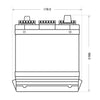 Autobatterie BlackMax Oldtimer 6V 66Ah technische Zeichnung Front