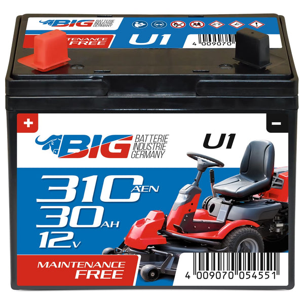 BIG U1 12V 30Ah 310A/EN Rasentraktor Batterie