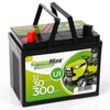 Rasentraktor Batterie GreenMax U1 12V 30Ah Seite links