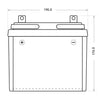 Rasentraktor Batterie GreenMax U1 12V 30Ah technische Zeichnung Front